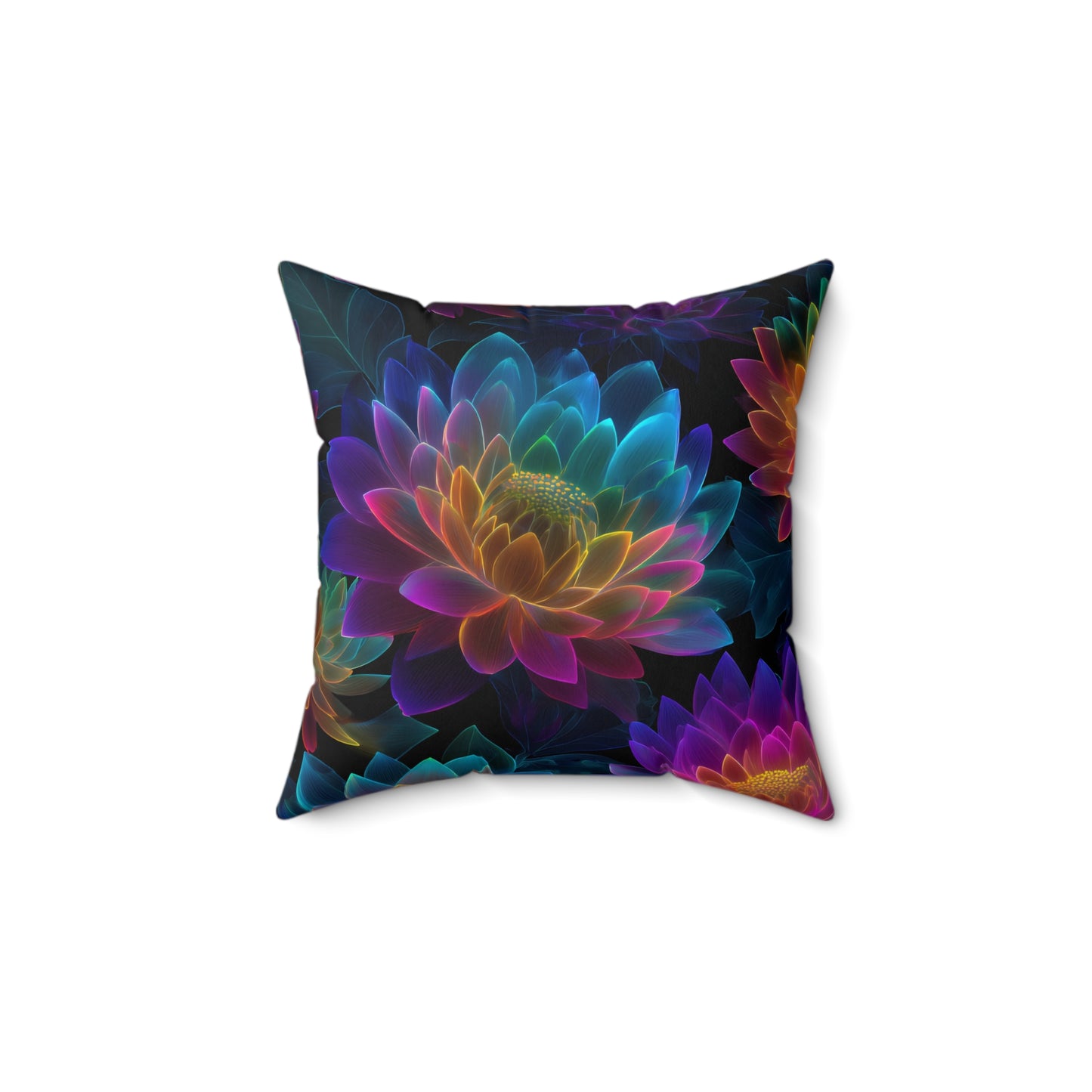 Luminous Lotus Throw Pillow