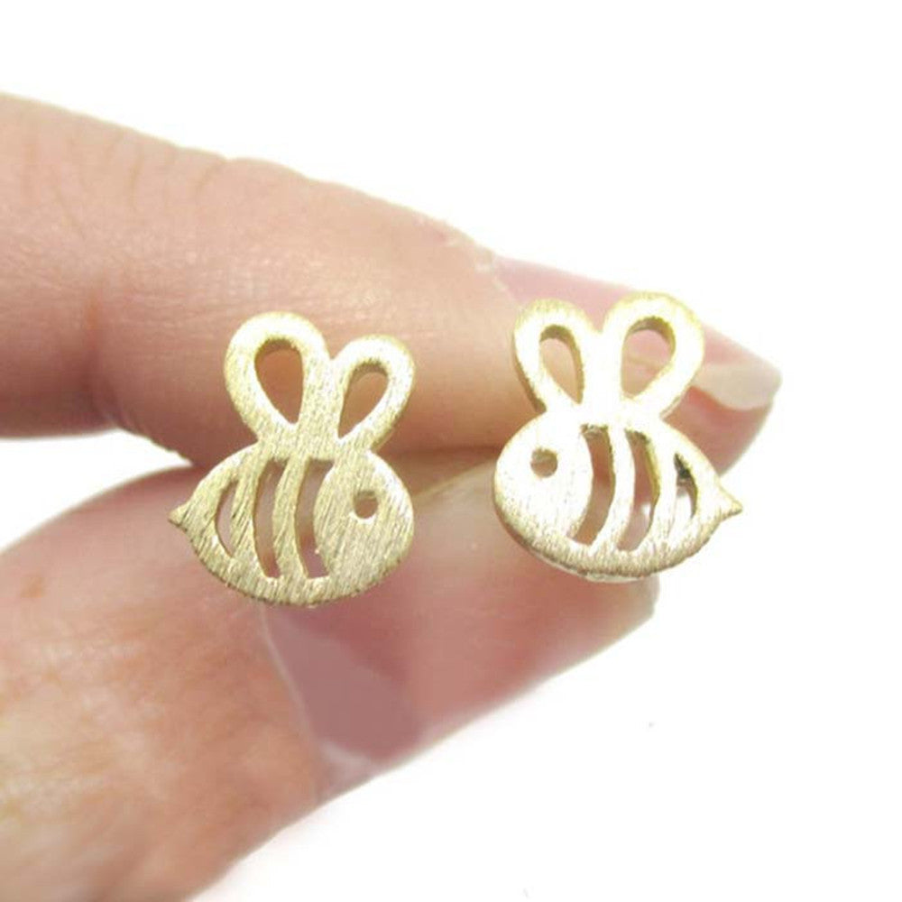 Bee Alloy Plated Earrings