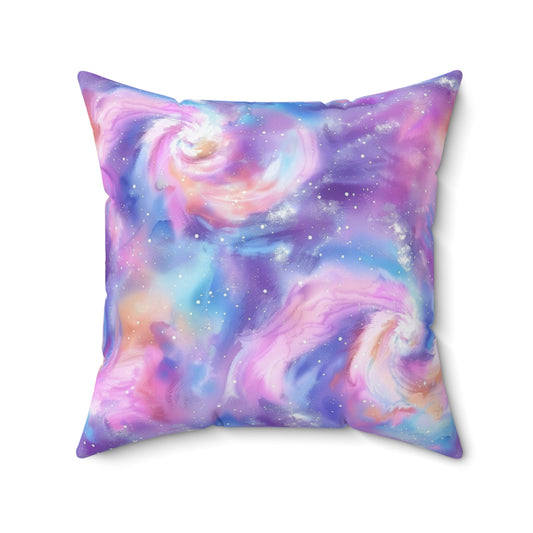 Pastel Cloud Color Swirl Throw Pillow