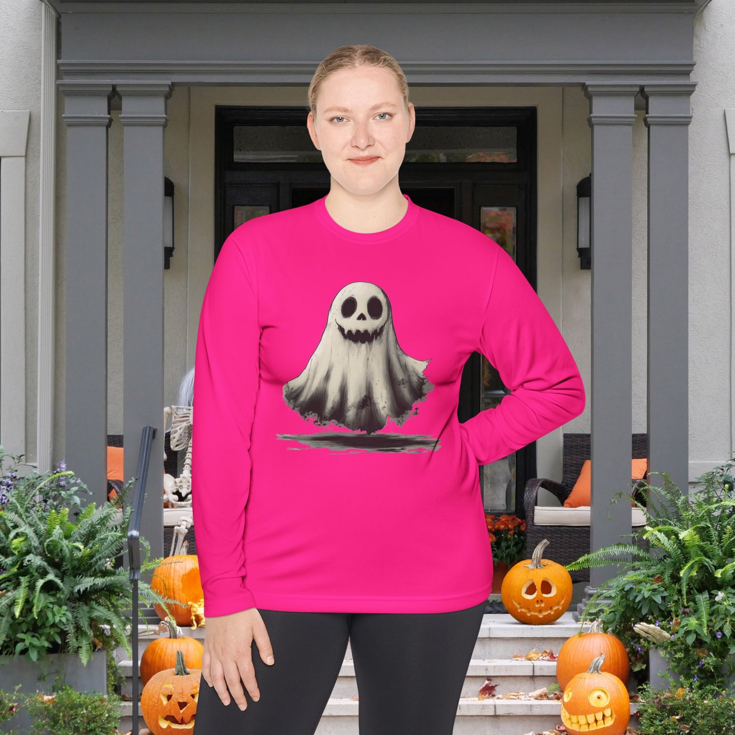 Cute Ghost Adult Long Sleeve Tee