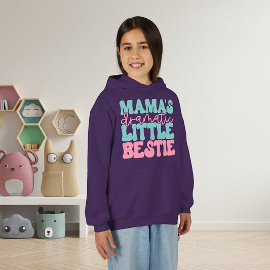 Mama's Dramatic Little Bestie Youth Heavy Blend Hoodie