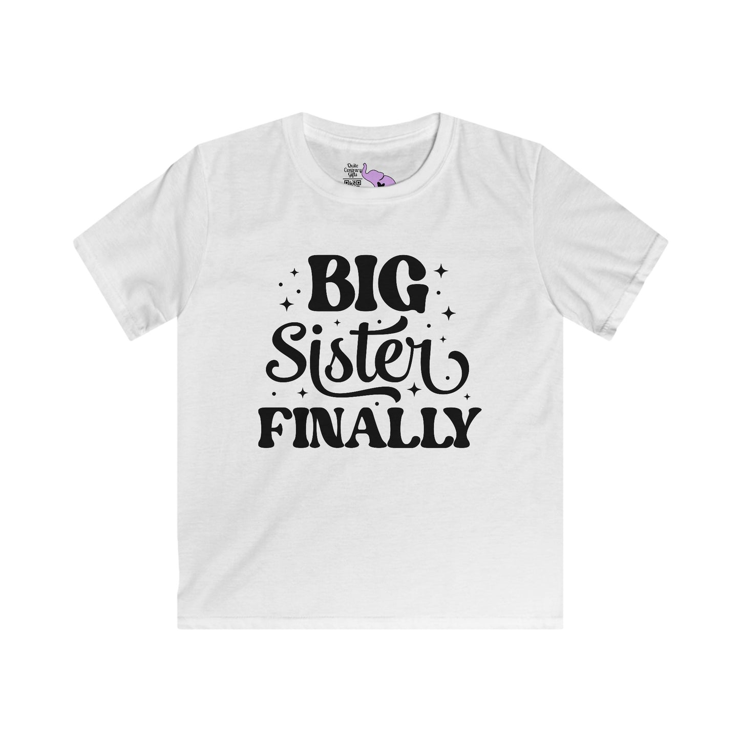 Big Sister Finally (Stars) Youth Softstyle Tee