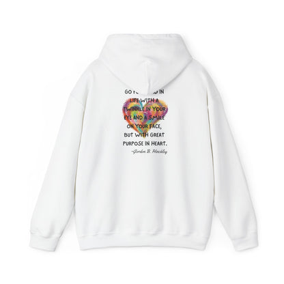 Go With Purpose In Heart Heavy Blend™ Hooded Sweatshirt