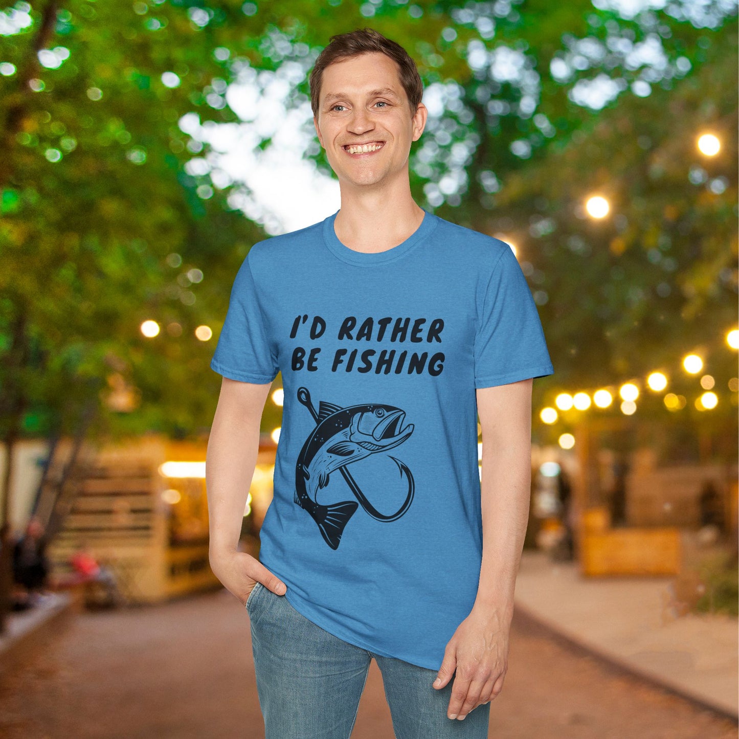 I'd Rather Be Fishing Adult T-shirt