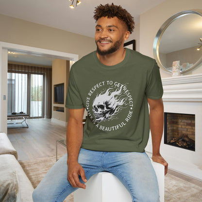 Give Respect to Get Respect Life Is A Beautiful Ride Adult T-shirt