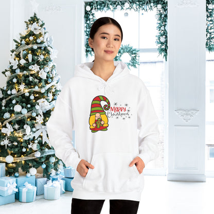 Merry Christmas Girl Gnome Adult Heavy Blend™ Hoodie