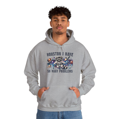 Houston I Have So Many Problems (Panda) Heavy Blend™ Hooded Sweatshirt