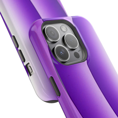Purple Gradient Stripes MagSafe® Compatible Tough Case for iPhone
