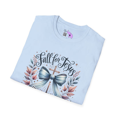 Fall For Jesus He Never Leaves Adult T-shirt