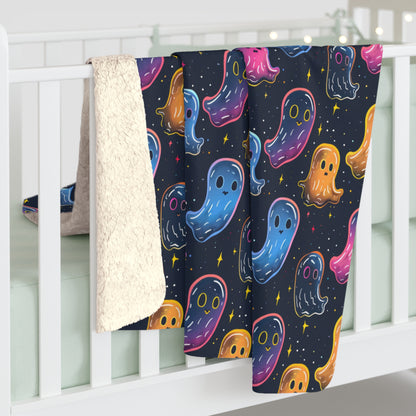 Neon Haunters Sherpa Fleece Blanket