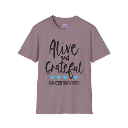 Alive & Grateful Cancer Survivor Adult T-shirt