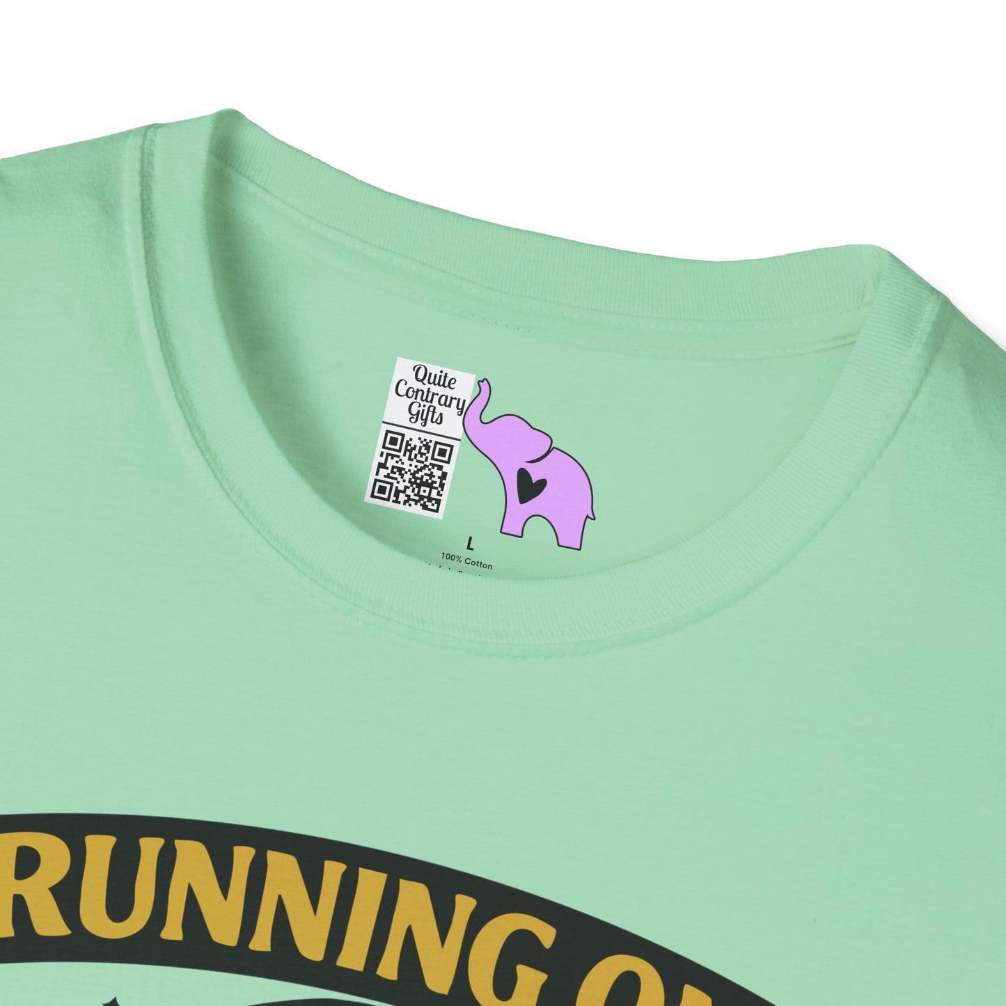 Running on Caffeine and Sarcasm (Roses) Adult T-shirt