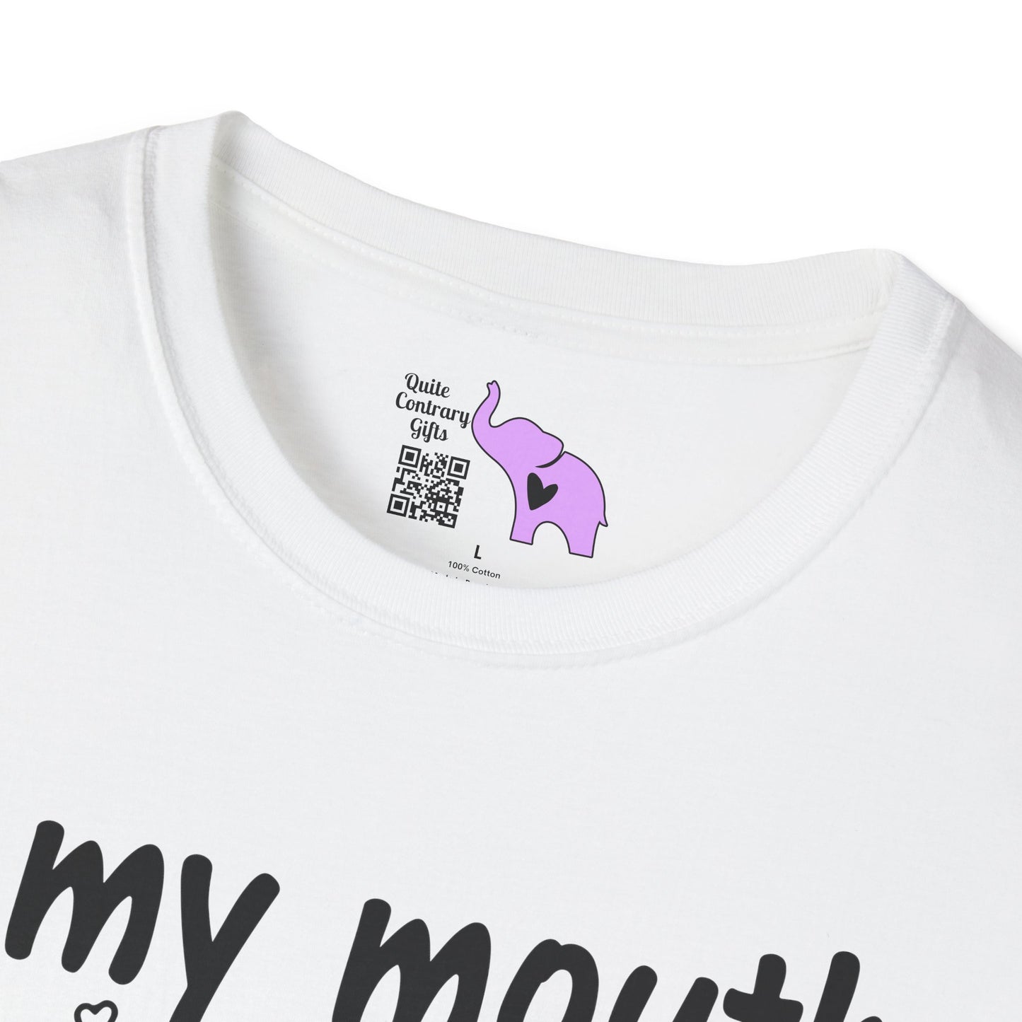 If My Mouth Doesn't Say It My Face Definitely Will 2 Adult T-shirt