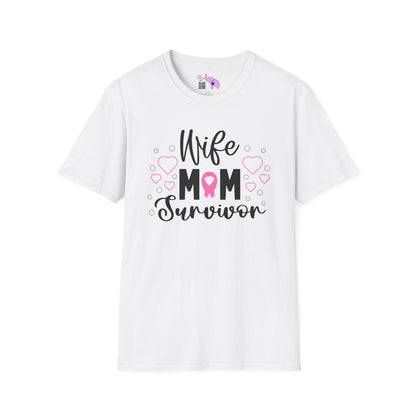 Wife Mom Survivor Adult T-shirt