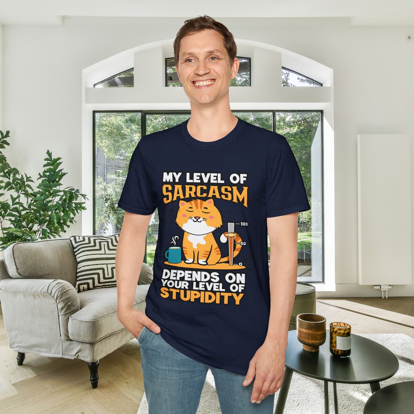 My Level of Sarcasm Adult T-shirt