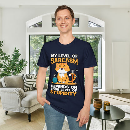 My Level of Sarcasm Adult T-shirt