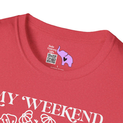 My Weekend Is Fully Booked (Flowers, Open Book) Adult T-shirt