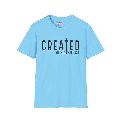 Created With A Purpose (with Cross) Adult T-shirt