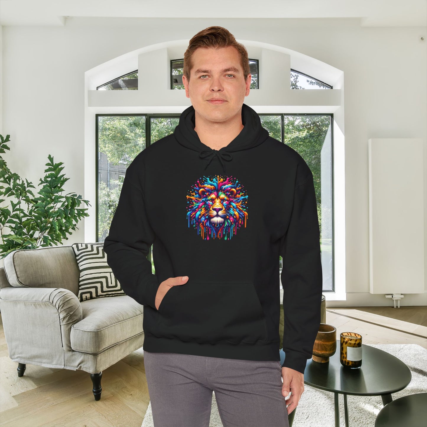 Colorful Lion Heavy Blend™ Hooded Sweatshirt