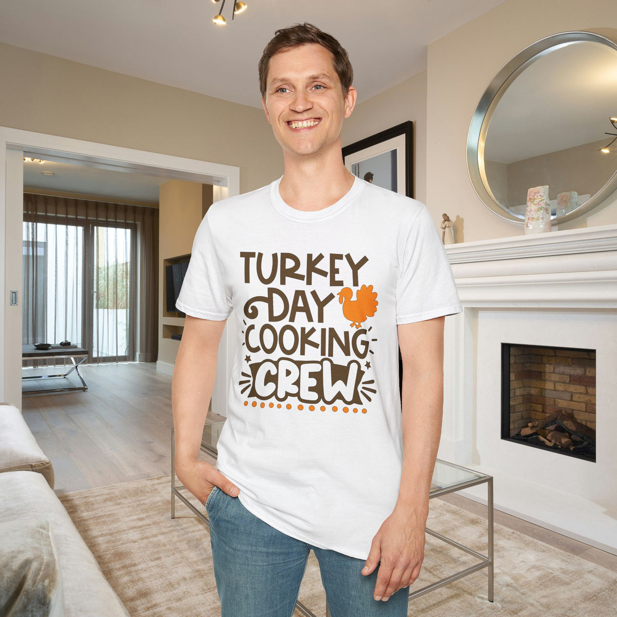 Turkey Day Cooking Crew Adult T-shirt