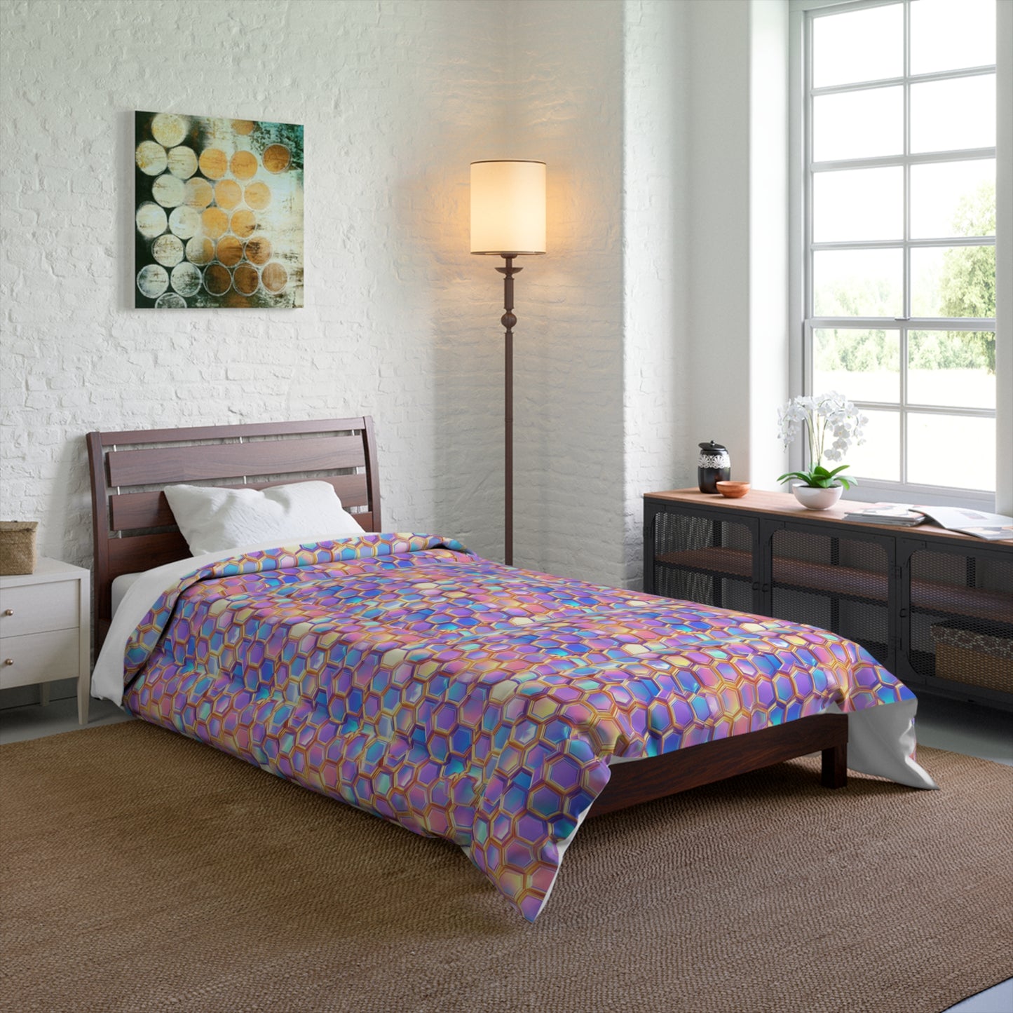 Aurora Hexagons Comforter
