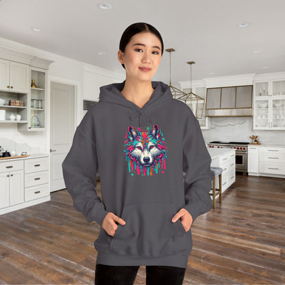 Colorful Wolf Heavy Blend™ Hooded Sweatshirt