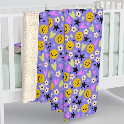 Happy Little Things Fleece Blanket