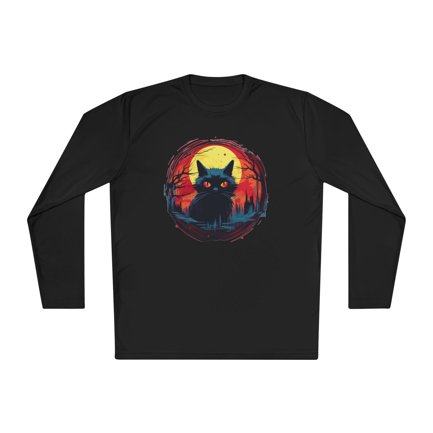Creepy Black Cats 16 Adult Long Sleeve Tee