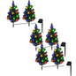 Multicolor LED Solar Christmas Trees – Pack of 2, 4, or 6