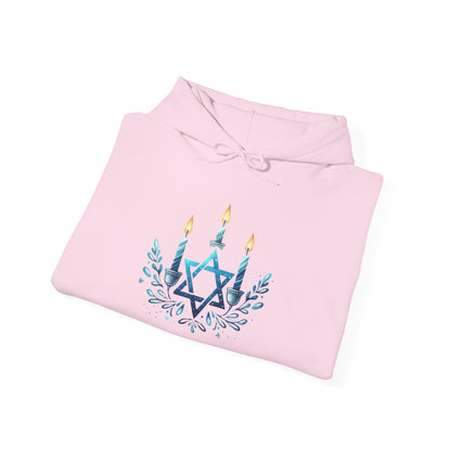 Star & Flame Hanukkah Adult Heavy Blend™ Hooded Sweatshirt