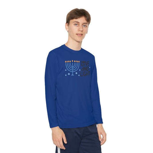 Hanukkah Love & Light Youth Long Sleeve Tee