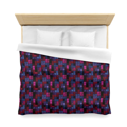 Velvet Mosaic Print Microfiber Duvet Cover