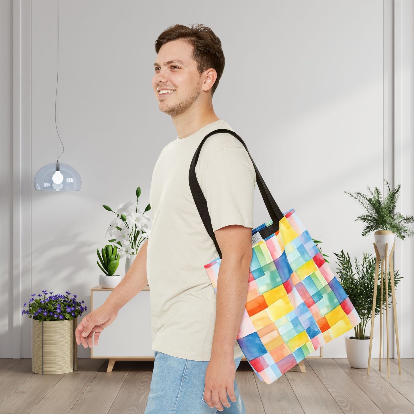 Mosaic Meadows Canvas Tote Bag