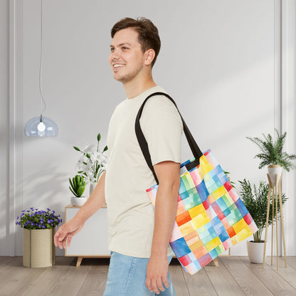 Mosaic Meadows Canvas Tote Bag