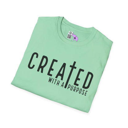Created With A Purpose (with Cross) Adult T-shirt