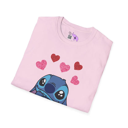 Stitch in Love Adult T-shirt