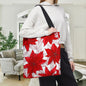 Crimson Poinsettia Sketch Canvas Tote Bag