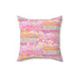 Wild Tropic Collage Throw Pillow
