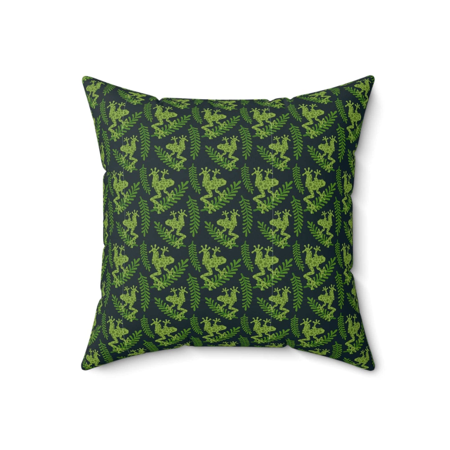 Emerald Canopy Frogs Throw Pillow