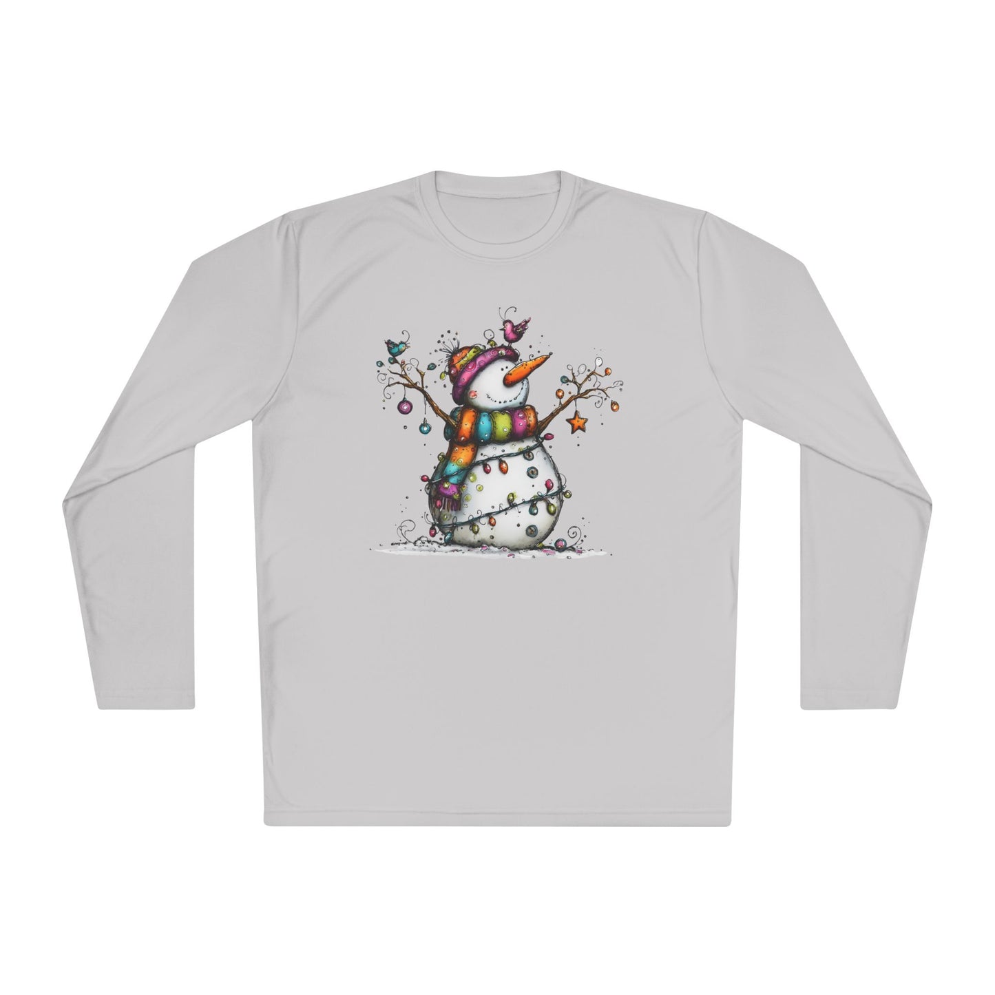 The Snowman Who Loved Butterflies Adult Long Sleeve Tee