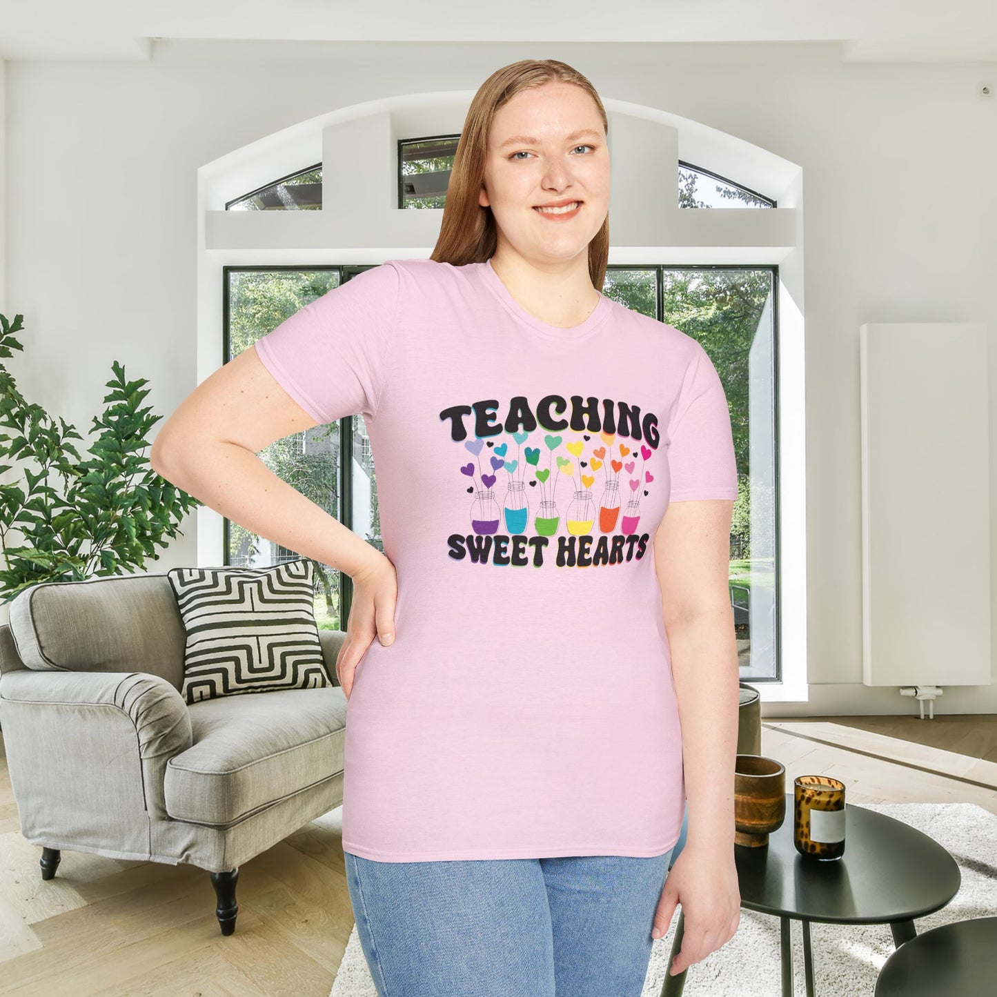 Teaching Sweet Hearts Adult T-shirt