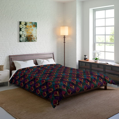 Velvet Night Garden Print Comforter