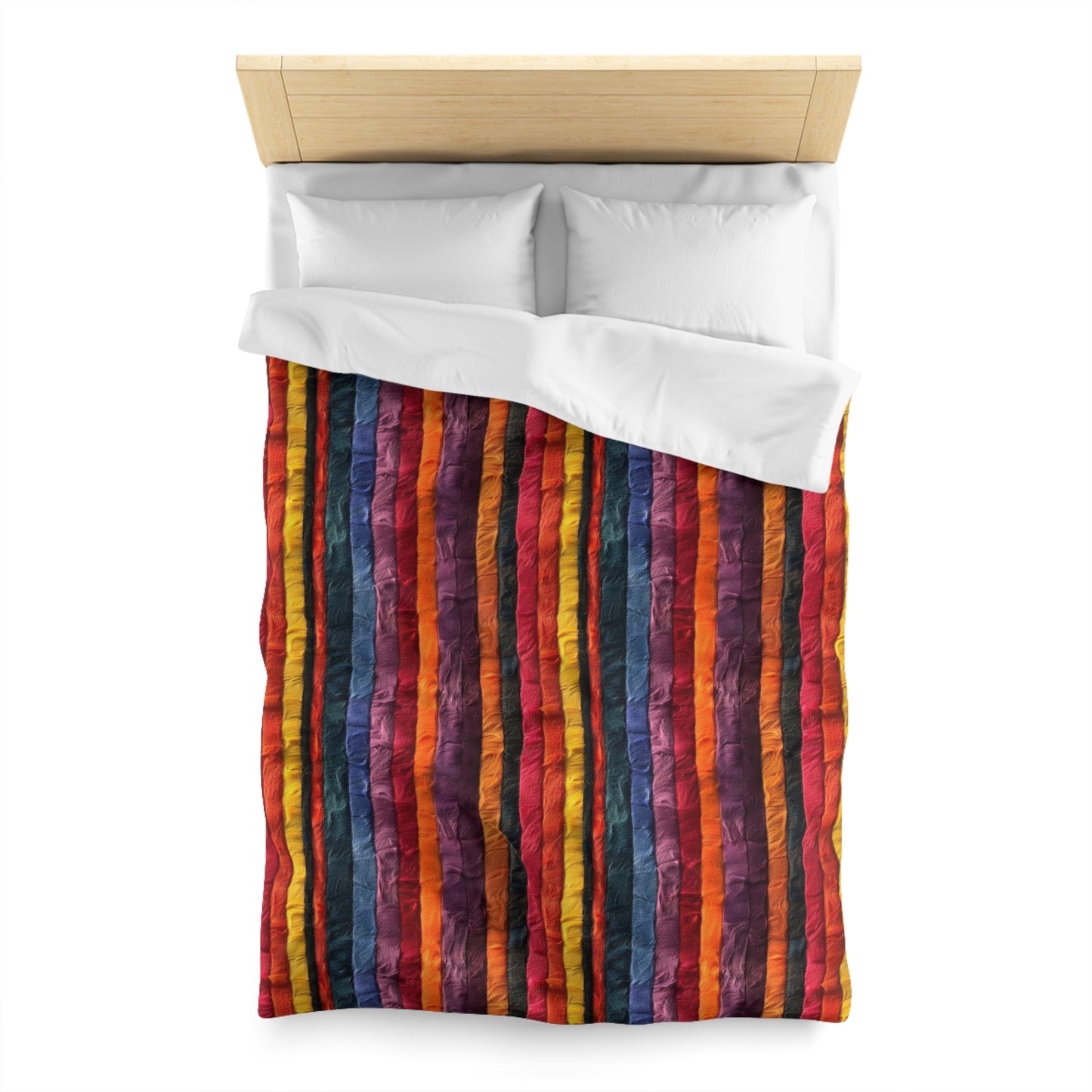 Vertical Vibes Microfiber Duvet Cover