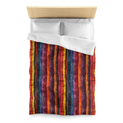 Vertical Vibes Microfiber Duvet Cover