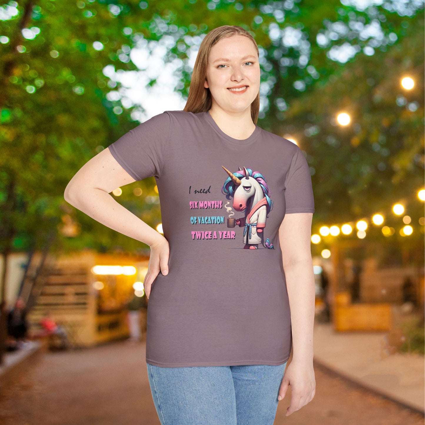 I Need 6 Months of Vacation Twice a Year Adult T-shirt