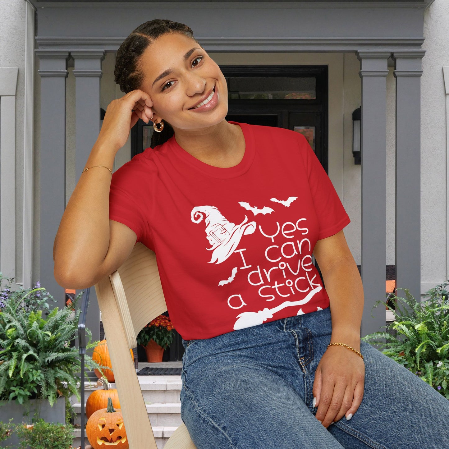 Yes I Can Drive A Stick Adult T-shirt