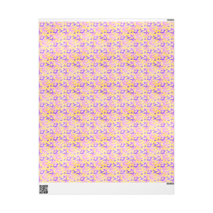 Peach Sorbet Camo Wrapping Paper