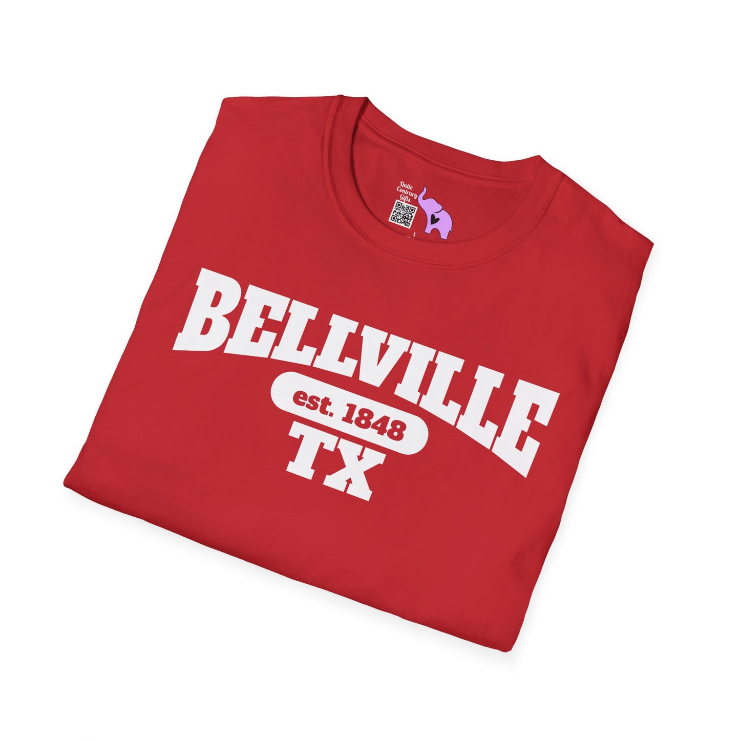 Bellville Tx Est. 1848 Adult T-shirt