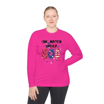 One Nation Under God Unisex Lightweight Long Sleeve Tee