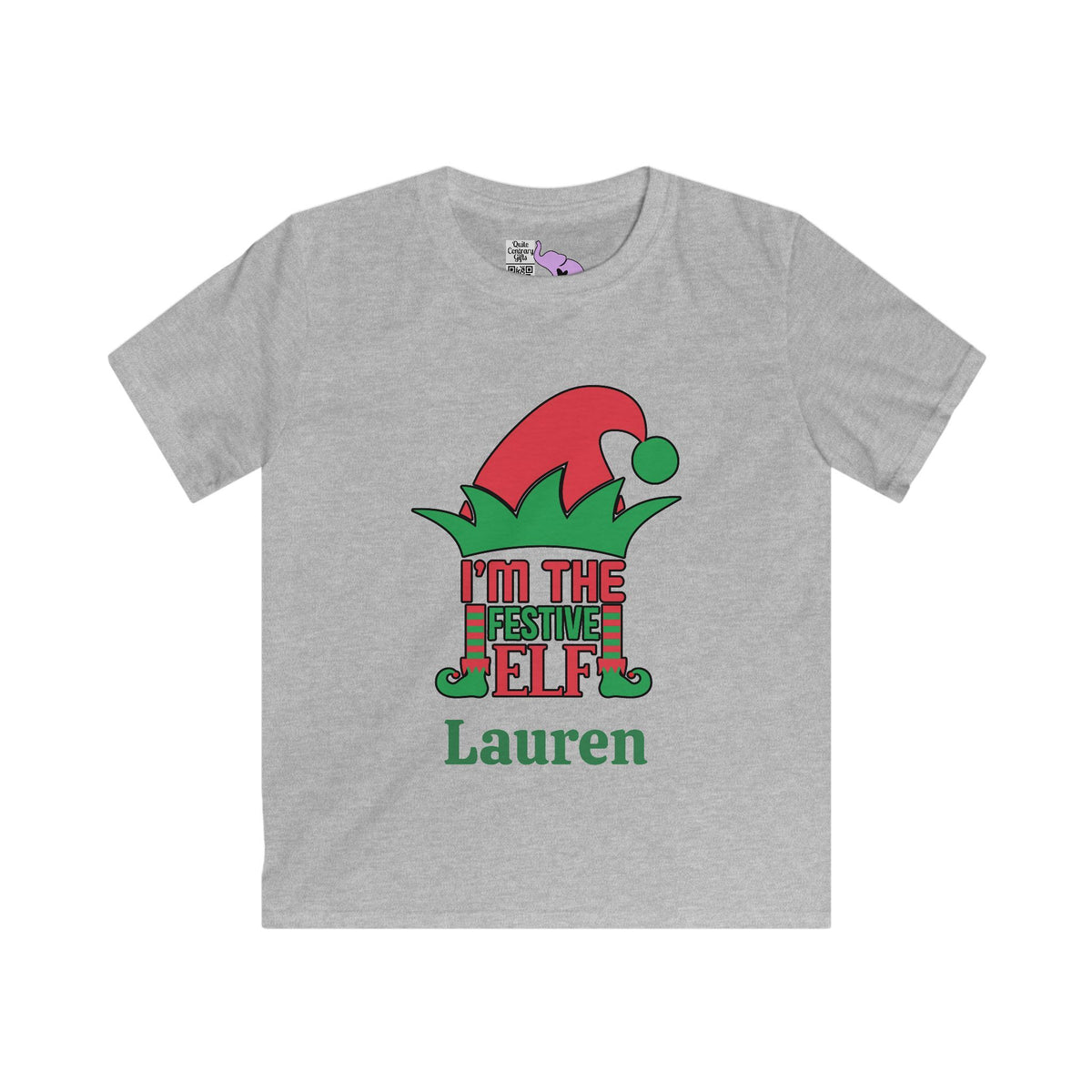 I'm The Festive Elf Personalized Youth Softstyle Tee